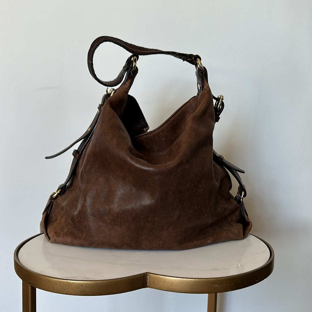 Michael Kors Brown Leather Slouchy Shoulder Bag - Picture 4 of 7